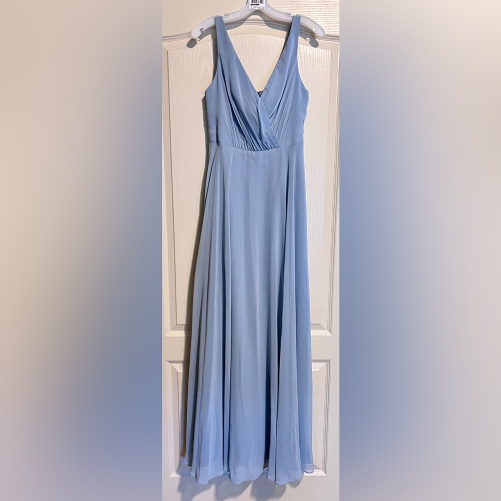 NWT Never Altered Bridesmaid Dress from David's Bridal - Size 8 - Dusty Blue